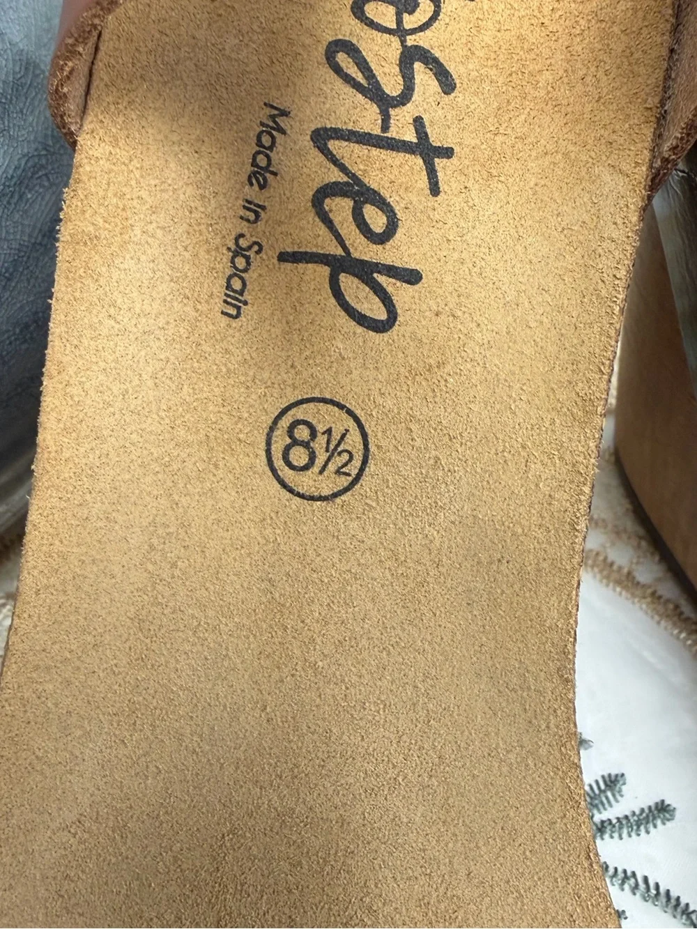 Bio-Step Boho Floral Brown Wedge Sandals